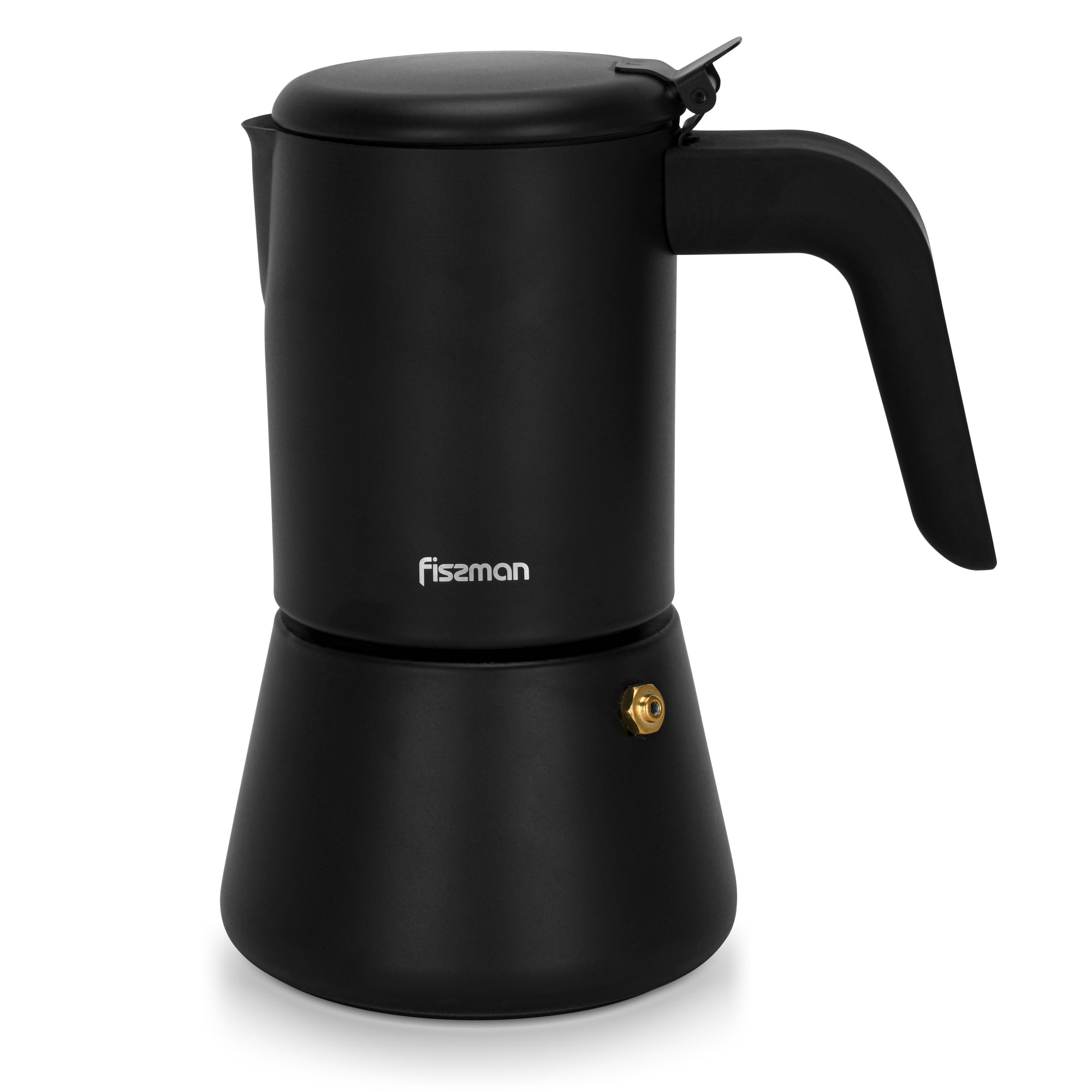 Cafetera Italiana Geyser Negra 300ml | 6 Tazas Fissman